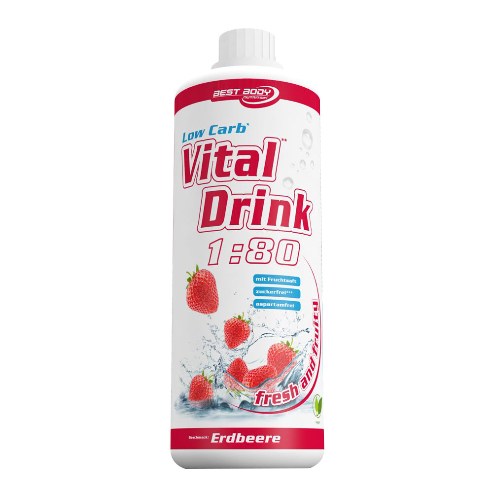 Erdbeere Mineraldrink Nutrition Getränkekonzentrat kalorienarmer Vital Drink 1L