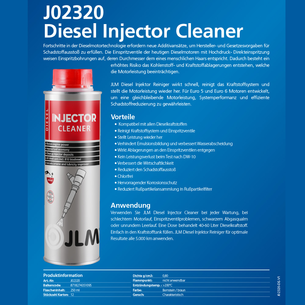 JLM Diesel Einspritzdüsenreiniger Injector Cleaner Ventilreiniger