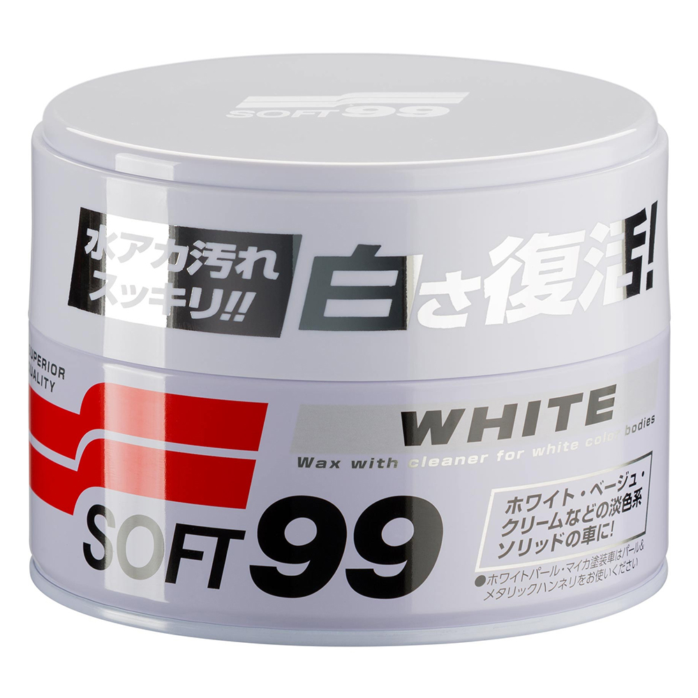 Soft99 White Soft Wax Auto Hartwachs für weiße helle Autolacke 300gr Wachs
